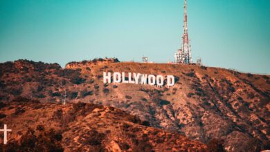 Hollywood-Schriftzug auf dem Berg