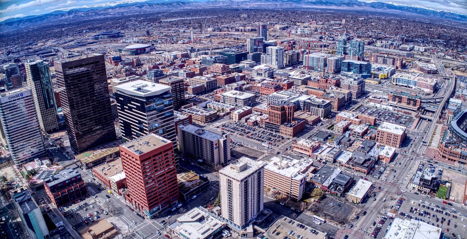 Die Stadt Denver aus der Obersicht.