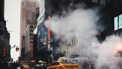 Bild von einer belebten Straße in New York city