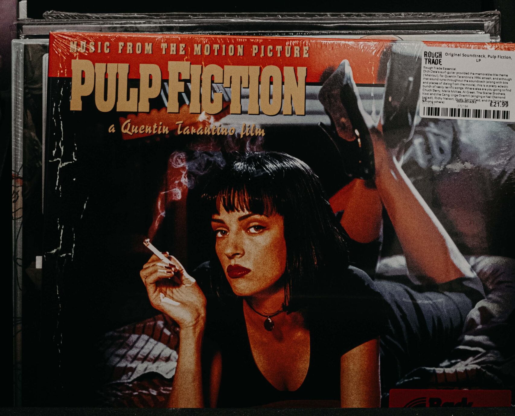 Schallplatte zur Filmmusik aus dem Autorenfilm Pulp Fiction