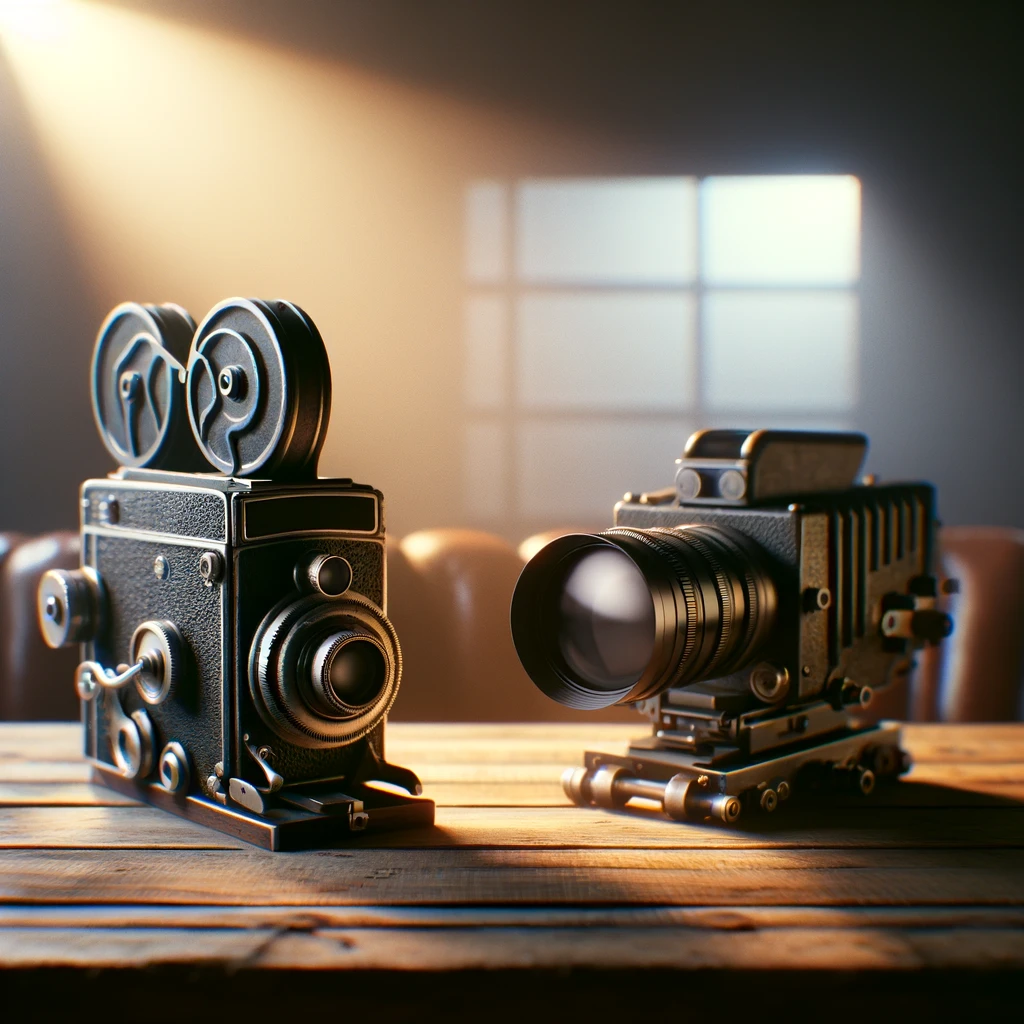Animiertes Bild von zwei Filmkameras