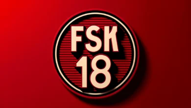 FSK 18 Warnhinweis mit rotem Hintergrund