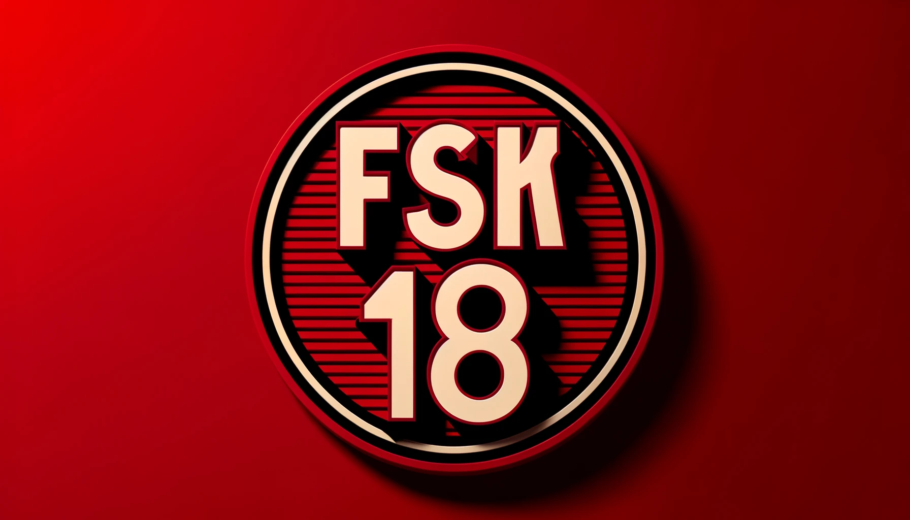 FSK 18 Warnhinweis mit rotem Hintergrund