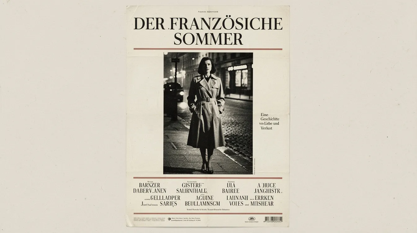 Das historische französische Filmplakat im minimalistischen Stil der 1960er Jahre zeigt eine Schwarzweißfotografie, die die Hauptfiguren Michel Poiccard, gespielt von Jean-Paul Belmondo, und Patricia Franchini, dargestellt von Jean Seberg, in einer dramatischen Pose zeigt. Die typografische Gestaltung mit Serifenschrift und Anspielungen auf den Film "À bout de souffle" unterstreicht die Ästhetik des Film Noir und die Nouvelle Vague Bewegung.