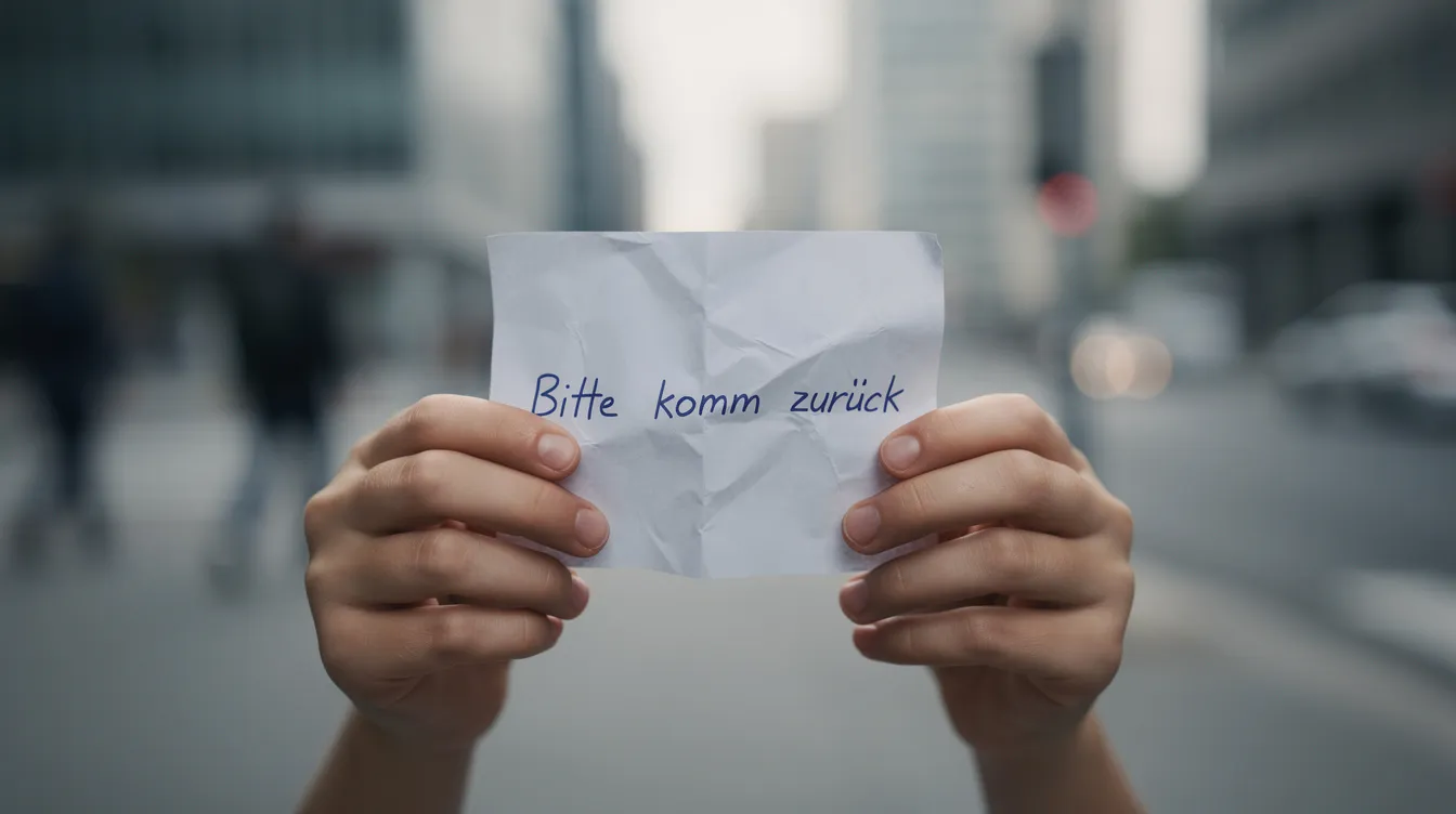 Eine Nahaufnahme der Hände eines Kindes, das einen zerknitterten Zettel hält, während im Hintergrund die verschwommenen Silhouetten einer städtischen Umgebung zu sehen sind. Diese Szene spiegelt die Themen von Hoffnung und Herausforderungen wider, die in der Geschichte von "Capernaum – Stadt der Hoffnung" behandelt werden.