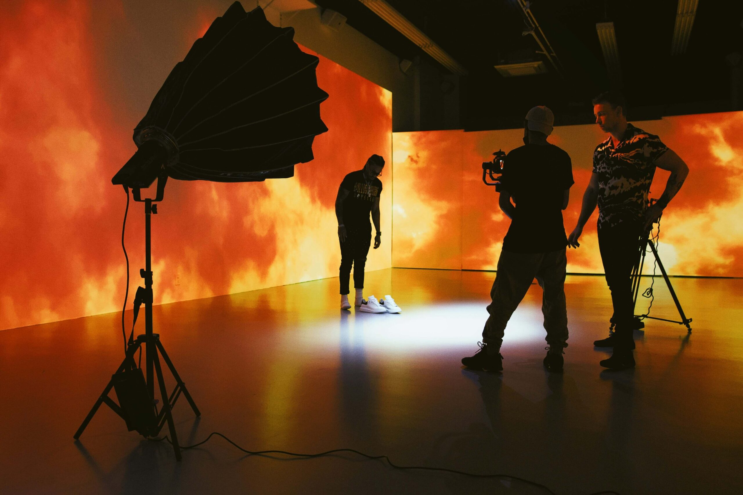 Szeneire eines Filmsets
