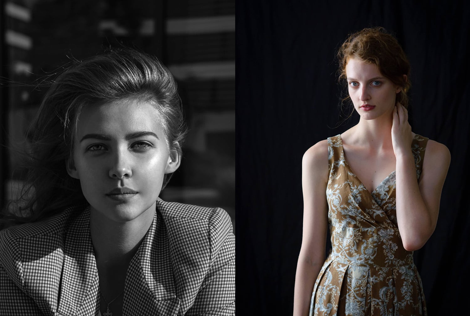 Zwei Portraits mit Seitenlicht